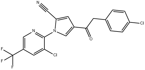 4-[2-(4-CHLOROPHENYL)ACETYL]-1-[3-CHLORO-5-(TRIFLUOROMETHYL)-2-PYRIDINYL]-1H-PYRROLE-2-CARBONITRILE Structure