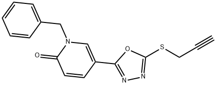 1-BENZYL-5-[5-(2-PROPYNYLSULFANYL)-1,3,4-OXADIAZOL-2-YL]-2(1H)-PYRIDINONE Struktur