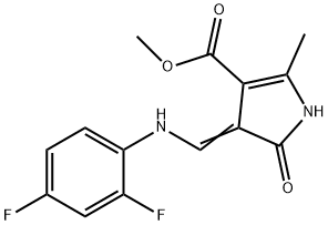 METHYL 4-[(2,4-DIFLUOROANILINO)METHYLENE]-2-METHYL-5-OXO-4,5-DIHYDRO-1H-PYRROLE-3-CARBOXYLATE Struktur