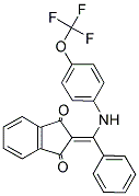 2-(PHENYL((4-(TRIFLUOROMETHOXY)PHENYL)AMINO)METHYLENE)INDANE-1,3-DIONE Struktur