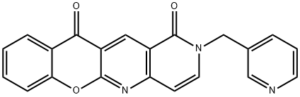 2-(3-PYRIDINYLMETHYL)-1H-CHROMENO[2,3-B][1,6]NAPHTHYRIDINE-1,11(2H)-DIONE Struktur