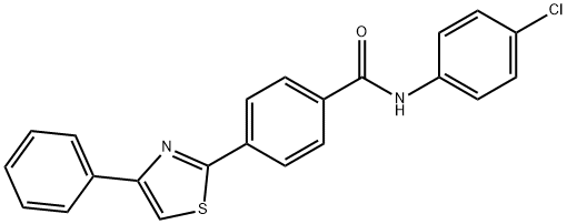 N-(4-CHLOROPHENYL)-4-(4-PHENYL-1,3-THIAZOL-2-YL)BENZENECARBOXAMIDE Struktur