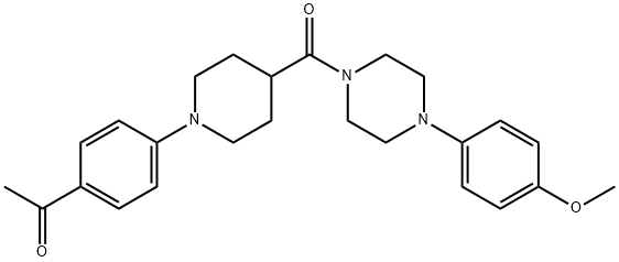 1-[4-(4-([4-(4-METHOXYPHENYL)PIPERAZINO]CARBONYL)PIPERIDINO)PHENYL]-1-ETHANONE Struktur