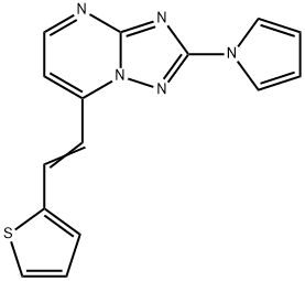 2-(1H-PYRROL-1-YL)-7-[2-(2-THIENYL)VINYL][1,2,4]TRIAZOLO[1,5-A]PYRIMIDINE Struktur