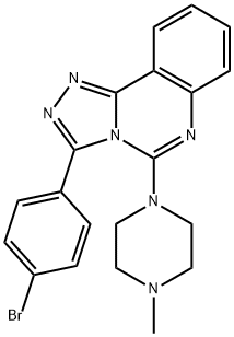 3-(4-BROMOPHENYL)-5-(4-METHYLPIPERAZINO)[1,2,4]TRIAZOLO[4,3-C]QUINAZOLINE Struktur