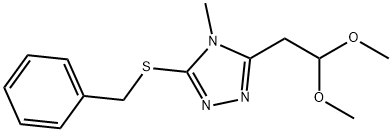 2-[5-(BENZYLSULFANYL)-4-METHYL-4H-1,2,4-TRIAZOL-3-YL]-1-METHOXYETHYL METHYL ETHER Struktur