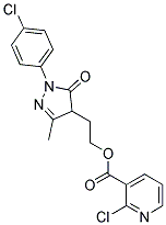 2-[1-(4-CHLOROPHENYL)-3-METHYL-5-OXO-4,5-DIHYDRO-1H-PYRAZOL-4-YL]ETHYL 2-CHLORONICOTINATE Struktur