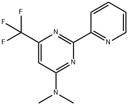 N,N-DIMETHYL-2-(2-PYRIDINYL)-6-(TRIFLUOROMETHYL)-4-PYRIMIDINAMINE Struktur