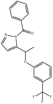 PHENYL(5-(1-[3-(TRIFLUOROMETHYL)PHENOXY]ETHYL)-1H-PYRAZOL-1-YL)METHANONE Struktur