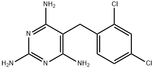 2,6-DIAMINO-5-(2,4-DICHLOROBENZYL)-4-PYRIMIDINYLAMINE Struktur