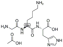 H-GLY-LYS-HIS-OH ACETATE SALT Struktur