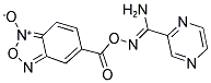 5-[(([AMINO(PYRAZIN-2-YL)METHYLIDENE]AMINO)OXY)CARBONYL]-2,1,3-BENZOXADIAZOL-1-IUM-1-OLATE Struktur