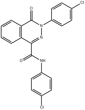 N,3-BIS(4-CHLOROPHENYL)-4-OXO-3,4-DIHYDRO-1-PHTHALAZINECARBOXAMIDE Struktur