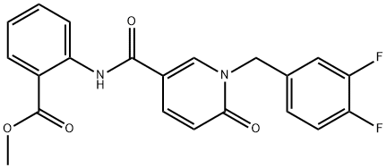 METHYL 2-(([1-(3,4-DIFLUOROBENZYL)-6-OXO-1,6-DIHYDRO-3-PYRIDINYL]CARBONYL)AMINO)BENZENECARBOXYLATE Struktur