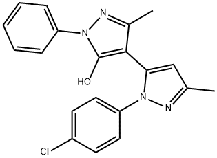 1-PHENYL-1'-(4-CHLOROPHENYL)-3,3'-DIMETHYL-5-HYDROXY[4,5']-BIPYRAZOL Struktur