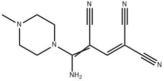 4-AMINO-4-(4-METHYLPIPERAZINO)-1,3-BUTADIENE-1,1,3-TRICARBONITRILE Struktur