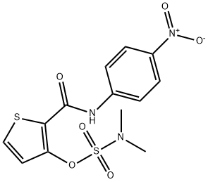 N,N-DIMETHYL(2-[(4-NITROANILINO)CARBONYL]-3-THIENYL)SULFAMATE Struktur