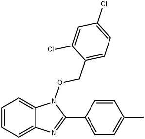 1-[(2,4-DICHLOROBENZYL)OXY]-2-(4-METHYLPHENYL)-1H-1,3-BENZIMIDAZOLE Struktur