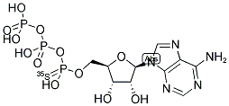 ADENOSINE 5'-(ALPHA-THIO)-TRIPHOSPHATE, [ALPHA-35S] Struktur