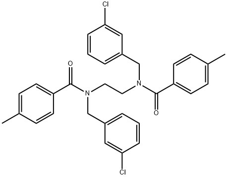 N-(3-CHLOROBENZYL)-N-(2-[(3-CHLOROBENZYL)(4-METHYLBENZOYL)AMINO]ETHYL)-4-METHYLBENZENECARBOXAMIDE Struktur