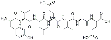 H-TYR-VAL-LEU-GLU-VAL-ALA-GLU-OH Struktur