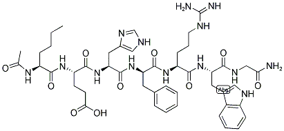 AC-NLE-GLU-HIS-D-PHE-ARG-TRP-GLY-NH2 Struktur