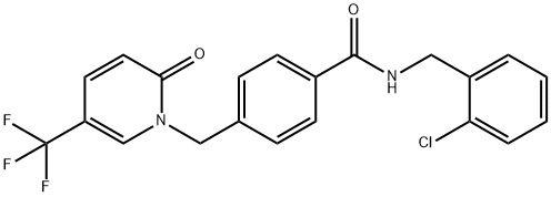 N-(2-CHLOROBENZYL)-4-([2-OXO-5-(TRIFLUOROMETHYL)-1(2H)-PYRIDINYL]METHYL)BENZENECARBOXAMIDE Struktur