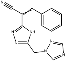 3-PHENYL-2-[5-(1H-1,2,4-TRIAZOL-1-YLMETHYL)-4H-1,2,4-TRIAZOL-3-YL]ACRYLONITRILE Struktur