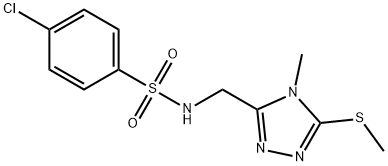 4-CHLORO-N-([4-METHYL-5-(METHYLSULFANYL)-4H-1,2,4-TRIAZOL-3-YL]METHYL)BENZENESULFONAMIDE Struktur