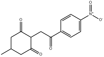 5-METHYL-2-(2-(4-NITROPHENYL)-2-OXOETHYL)CYCLOHEXANE-1,3-DIONE Struktur