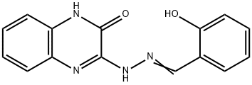 2-HYDROXYBENZENECARBALDEHYDE N-(3-OXO-3,4-DIHYDRO-2-QUINOXALINYL)HYDRAZONE Struktur