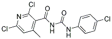 N-(4-CHLOROPHENYL)-N'-[(2,6-DICHLORO-4-METHYL-3-PYRIDYL)CARBONYL]UREA Struktur