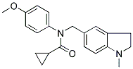 N-[(2,3-DIHYDRO-1-METHYLINDOL-5-YL)METHYL]-N-(4-METHOXYPHENYL)CYCLOPROPYLCARBOXAMIDE