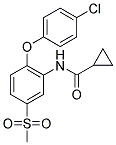 N-[2-(4-CHLOROPHENOXY)-5-(METHYLSULPHONYL)PHENYL]CYCLOPROPANECARBOXAMIDE Struktur