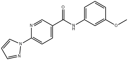 N-(3-METHOXYPHENYL)-6-(1H-PYRAZOL-1-YL)NICOTINAMIDE Struktur