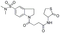 N-(4,5-DIHYDRO-2(3H)-THIOPHENON-3-YL)-5-(DIMETHYLAMINOSULPHONYL)-2,3-DIHYDRO-G-OXO-1-(1H)-INDOLEBUTANAMIDE