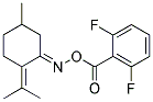 1,3-DIFLUORO-2-[(([5-METHYL-2-(1-METHYLETHYLIDENE)CYCLOHEXYLIDENE]AMINO)OXY)CARBONYL]BENZENE Struktur