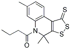 5-BUTYRYL-4,4,7-TRIMETHYL-4,5-DIHYDRO-1H-[1,2]DITHIOLO[3,4-C]QUINOLINE-1-THIONE Struktur