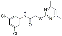 N-(3,5-DICHLOROPHENYL)-2-(4,6-DIMETHYLPYRIMIDIN-2-YLTHIO)ETHANAMIDE Struktur