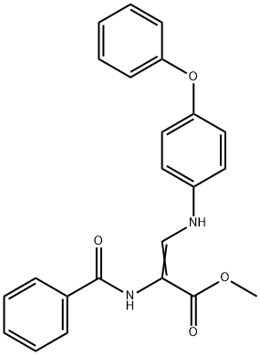 METHYL 2-(BENZOYLAMINO)-3-(4-PHENOXYANILINO)ACRYLATE Struktur