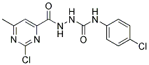 N1-(4-CHLOROPHENYL)-2-[(2-CHLORO-6-METHYLPYRIMIDIN-4-YL)CARBONYL]HYDRAZINE-1-CARBOXAMIDE Struktur