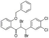 1-[2-(BENZYLOXY)PHENYL]-2,3-DIBROMO-3-(3,4-DICHLOROPHENYL)PROPAN-1-ONE Struktur