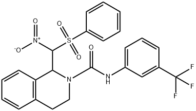 1-[NITRO(PHENYLSULFONYL)METHYL]-N-[3-(TRIFLUOROMETHYL)PHENYL]-3,4-DIHYDRO-2(1H)-ISOQUINOLINECARBOXAMIDE Struktur