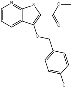 METHYL 3-[(4-CHLOROBENZYL)OXY]THIENO[2,3-B]PYRIDINE-2-CARBOXYLATE Struktur