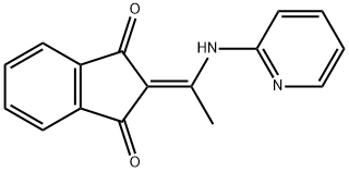 2-((2-PYRIDYLAMINO)ETHYLIDENE)INDANE-1,3-DIONE Struktur