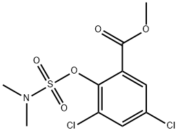 METHYL 3,5-DICHLORO-2-([(DIMETHYLAMINO)SULFONYL]OXY)BENZENECARBOXYLATE Struktur