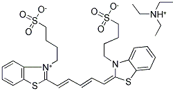 3-(4-SULFOBUTYL)-2-(5-(3-(4-SULFOBUTYL)-2-BENZOTHIAZOLINYLIDENE)-1,3-PENTADIENYL) BENZOTHIAZOLIUM HYDROXIDE, INNER SALT, TRIETHYLAMINE SALT Struktur