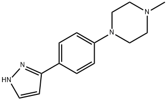 1-METHYL-4-[4-(1H-PYRAZOL-5-YL)PHENYL]PIPERAZINE Struktur