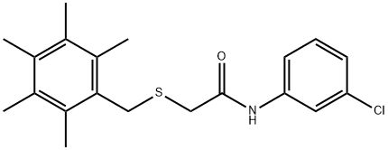 N-(3-CHLOROPHENYL)-2-[(2,3,4,5,6-PENTAMETHYLBENZYL)SULFANYL]ACETAMIDE Struktur