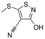 3-HYDROXY-5-(METHYLSULFANYL)-4-ISOTHIAZOLECARBONITRILE Struktur